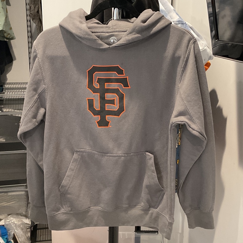 San Francisco Giants Kids Gray Hoodie with Orange Logo